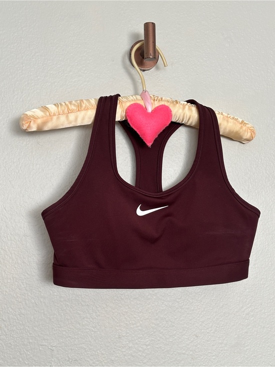 Nike Other - Nike Dri-FIT Small Swoosh Brown Padded Racerback Sports Bra